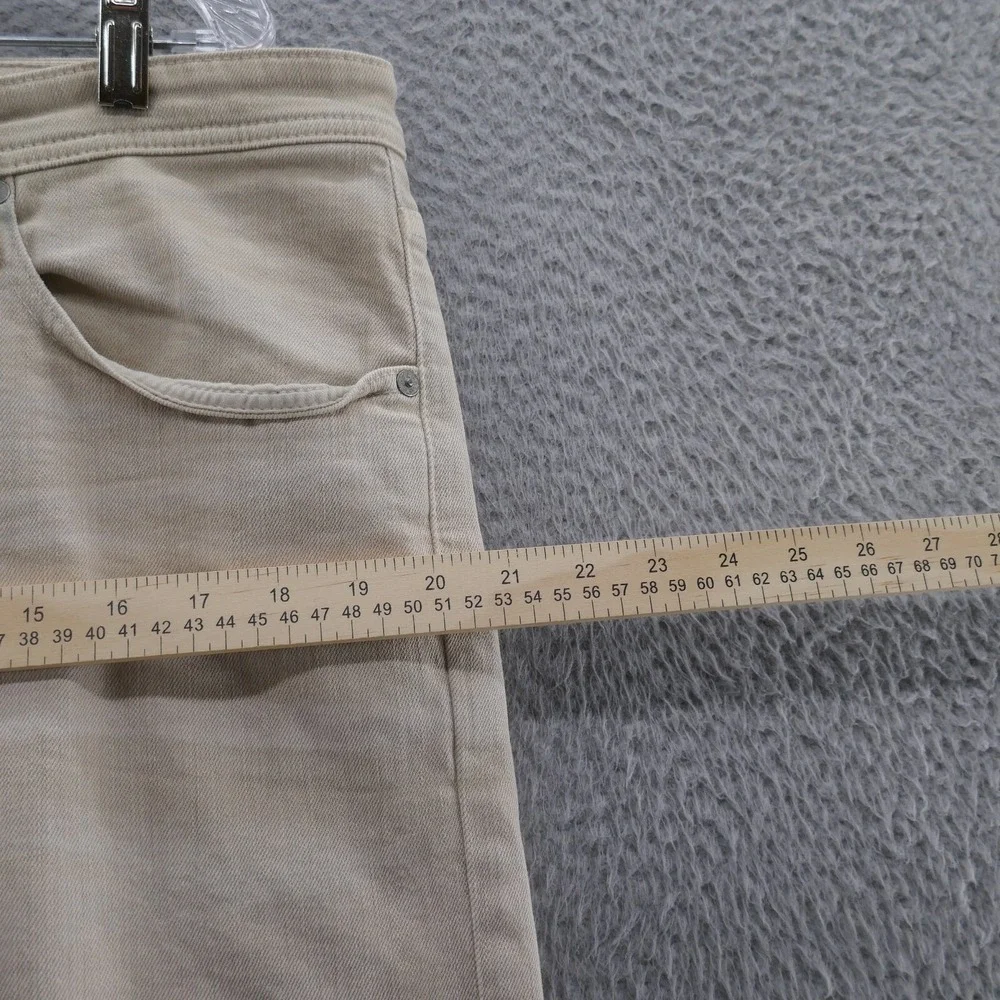 AG Adriano Goldschmied Protege Slim Straight Jeans Mens 38 Tan Khaki Made in USA